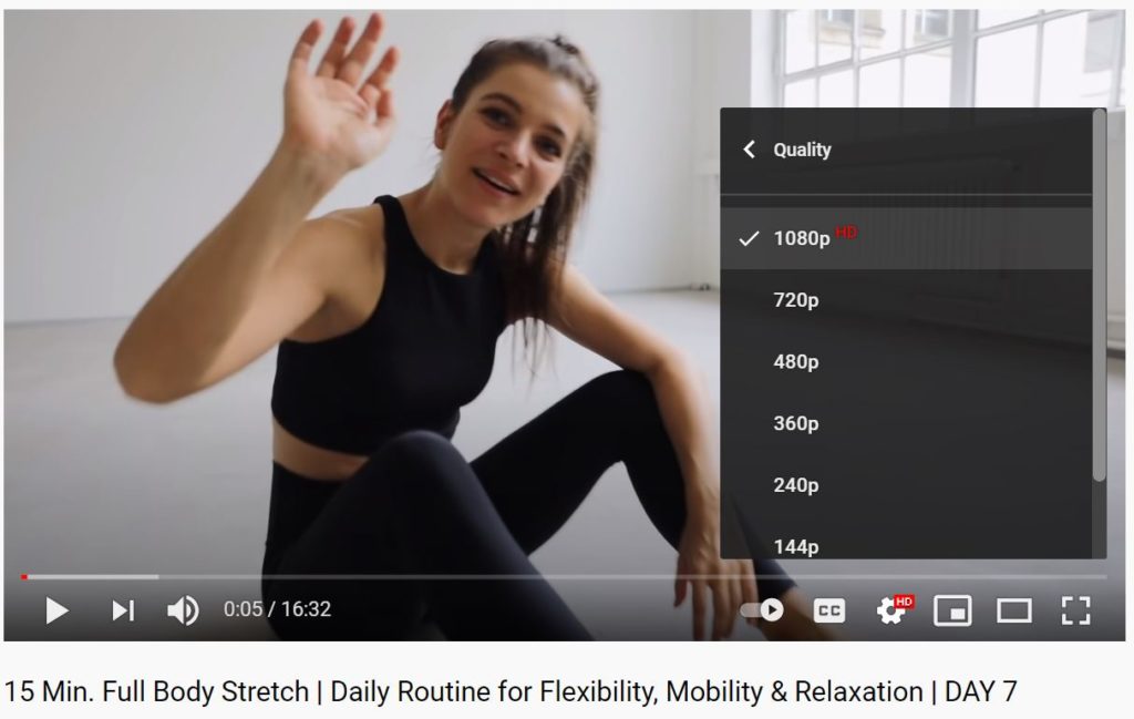YouTube is a great example of adaptive bitrate streaming.