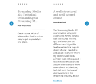These two students found the streaming production course, Streaming Media 101, quite helpful.